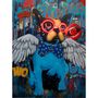 Paintings - 'Dog with Wings' Wall Artwork with LED Neon - SMALL - LOCOMOCEAN