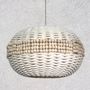 Ceiling lights - White Bohemian Beaded Lamp - MY BALI LIVING