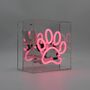 Table lamps - 'Paw' Mini Glass Neon Sign - Pink - LOCOMOCEAN