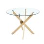 Dining Tables - TABLE REPAS JESSICA RONDE - TRANSPARENTE - EURODESIGN FRANCE