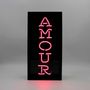 Wall lamps - 'Amour' Glass Neon Sign - Black Acrylic - LOCOMOCEAN