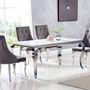 Dining Tables - TABLE REPAS BAROQUE - MARBRE BLANC - EURODESIGN FRANCE