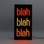 Table lamps - 'Blah Blah Blah' Glass Neon Sign - Black Acrylic - LOCOMOCEAN