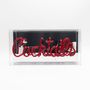 Table lamps - 'Cocktails' Glass Neon Sign - Pink - LOCOMOCEAN