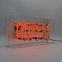 Lampes de table - Boîte à néon en verre « Coffee », orange - LOCOMOCEAN