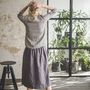 Apparel - Linen Skirt With Buttons - EPIC LINEN