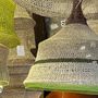 Aménagements pour bureau - Luminaire GARTEMPE en cordes de lin  naturel et coton vert olive  livré avec une monture électrique - ADELE VAHN