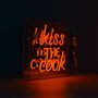 Decorative objects - 'Kiss the Cook' Glass neon Sign - Orange - LOCOMOCEAN