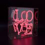 Decorative objects - 'Love' Glass Neon Sign - LOCOMOCEAN