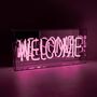 Lampes de table - Boîte à néon en verre 'Welcome' - rose - LOCOMOCEAN
