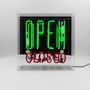 Table lamps - 'Open / Closed' Large Glass Neon Sign - LOCOMOCEAN