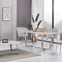 Dining Tables - WHITE MARBLE DINING TABLE - GOSSIP - EURODESIGN FRANCE