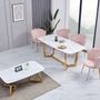 Dining Tables - WHITE MARBLE DINING TABLE - GOSSIP - EURODESIGN FRANCE