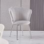 Chairs for hospitalities & contracts - CHAISE NYMPHEA EN VELOURS CHROME - EURODESIGN FRANCE