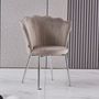 Chairs for hospitalities & contracts - CHAISE NYMPHEA EN VELOURS CHROME - EURODESIGN FRANCE