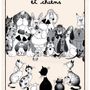 Dish towels - Kitchen Towel Chats Chien Dubout Ecru 48 X 72 - MAISON VIVARAISE – SDE VIVARAISE WINKLER
