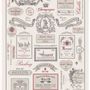 Dish towels - Kitchen Towel Etiquettes De Vins Ecru 48 X 72 - MAISON VIVARAISE - SDE VIVARAISE WINKLER