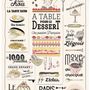 Dish towels - Kitchen Towel Les Dessert Francais Ecru 48 X 72 - MAISON VIVARAISE - SDE VIVARAISE WINKLER