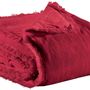 Plaids - Plaid uni Fara Rubis 135 x 200 - MAISON VIVARAISE – SDE VIVARAISE WINKLER