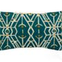 Coussins - Coussin Tess brodé Paon 30 x 50 - MAISON VIVARAISE - SDE VIVARAISE WINKLER