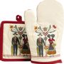 Potholders - Lot gant/manique Boem Beige 18 x 28 - MAISON VIVARAISE – SDE VIVARAISE WINKLER