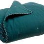 Linge de lit - Jeté uni Nala Paon 180 x 260 - MAISON VIVARAISE - SDE VIVARAISE WINKLER