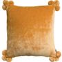 Cushions - Cushion Tender Pompoms Ocre 45 X 45 - MAISON VIVARAISE – SDE VIVARAISE WINKLER