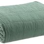 Bed linens - Bed Cover Recycled Titou Vert De Gris 180 X 260 - MAISON VIVARAISE – SDE VIVARAISE WINKLER