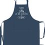 Aprons - Cooking apron I'm getting better with recycled age Indigo 72 X 90 - MAISON VIVARAISE - SDE VIVARAISE WINKLER