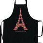Tabliers de cuisine - Tablier de cuisine Macarons de Paris recyclé Noir 72 x 90 - MAISON VIVARAISE - SDE VIVARAISE WINKLER
