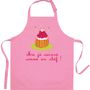 Tabliers de cuisine - Tablier de cuisine enfant Je cuisine comme un chef recyclé Rose 52 x 63 - MAISON VIVARAISE - SDE VIVARAISE WINKLER