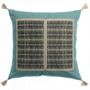 Cushions - Cushion Yael W/Emb Prusse 45 X 45 - MAISON VIVARAISE - SDE VIVARAISE WINKLER