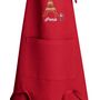 Aprons - Recycled Apron Eiffel Tower Embroidered Rouge 85 X 72 - MAISON VIVARAISE - SDE VIVARAISE WINKLER
