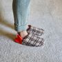 Socks - Tweed plaid / Woolly boa - MERIPPA
