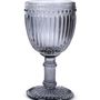 Glass - Vintage Crystal Coloured Footed Ribbed Wine Glass Big - CASA AMAROSA