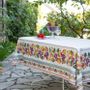 Table linen - Rectangular Printed Tablecloth - Raisin - TISSUS TOSELLI