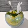 Art glass - \" ENJOY LIFE\”! Gold/silver leaf - LAURENCE DREANO
