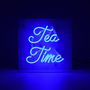 Table lamps - 'Tea Time' Glass neon Sign - Blue - LOCOMOCEAN