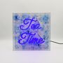 Table lamps - 'Tea Time' Glass neon Sign - Blue - LOCOMOCEAN