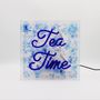 Table lamps - 'Tea Time' Glass neon Sign - Blue - LOCOMOCEAN