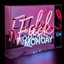 Decorative objects - 'Fuck Monday' Large Glass Neon Sign - Pink - LOCOMOCEAN