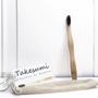 Beauty products - Bamboo and bamboo charcoal toothbrush with bamboo toothbrush holder - BIJIN