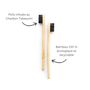 Beauty products - Bamboo and bamboo charcoal toothbrush with bamboo toothbrush holder - BIJIN