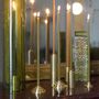 Christmas table settings - Folies 1926 brass candle holder - MAISON PECHAVY