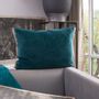 Coussins textile - MEDICIS coussin 40x55cm housse MEDICIS BLEU ORAGE - EN FIL D'INDIENNE...