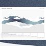 Papiers peints - Papier peint panoramique - Paysage de montagnes abstraites bleues - LA TOUCHE ORIGINALE