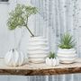Vases - AYA white porcelain biscuit vase H=23cm, D=19cm - YLVAYA DESIGN