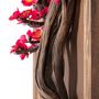 Autres décorations murales - Tableau Sakura en bois - Tableau décoratif à fleurs artificielles fait main - OMNIA CONCEPT
