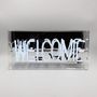 Table lamps - 'Welcome' Glass Neon Sign - White - LOCOMOCEAN