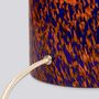 Floor lamps - Orange & Blue Pillar Lamp with Cotton Lampshade - STORIES OF ITALY